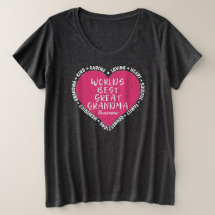 Meilleur Coeur rose du monde Grand Texte de grand-