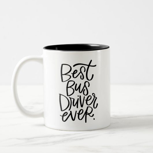 Meilleur Conducteur De Bus Jamais Mug À Café À Deu (Gauche)