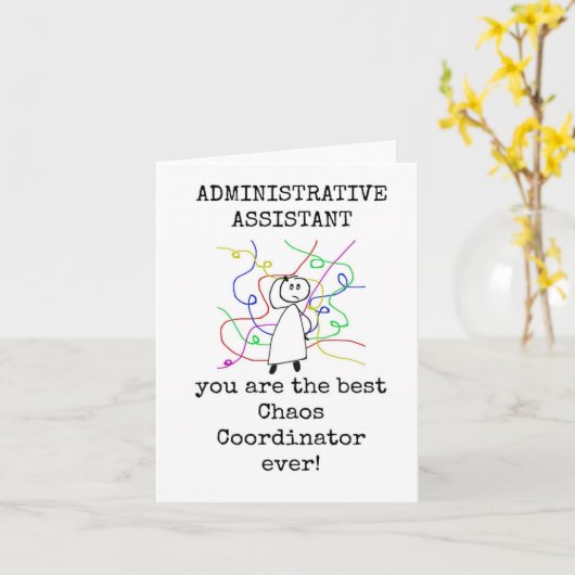 Meilleur Coordinateur Chaos, Carte Admin Assistant (Fleur jaune)