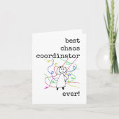 Meilleur Coordinateur Chaos, Carte d'appréciation  (Devant)