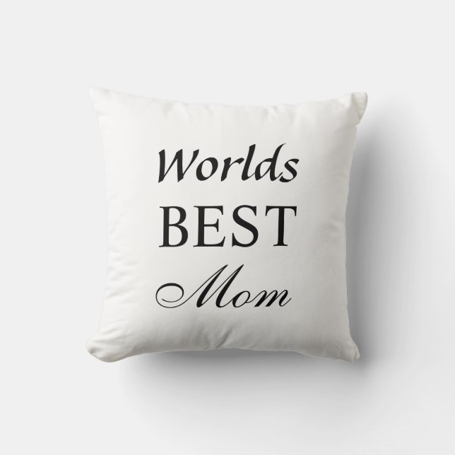 Meilleur Coussin maman du monde sur blanc et noir (Recto)