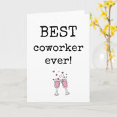 Meilleur Coworker jamais, Carte d'appréciation Cow (Fleur jaune)