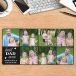 Meilleur DAD Ever Custom 7 Photo Collage Personnal<br><div class="desc">Présentez le cadeau parfait pour le père spécial dans votre vie - un tapis de bureau personnalisé qui célèbre son rôle de "meilleur DAD Ever". Ce tapis de bureau photo collage n'est pas seulement un accessoire de bureau ; c'est un hommage sincère qui apportera un sourire à son visage tous...</div>