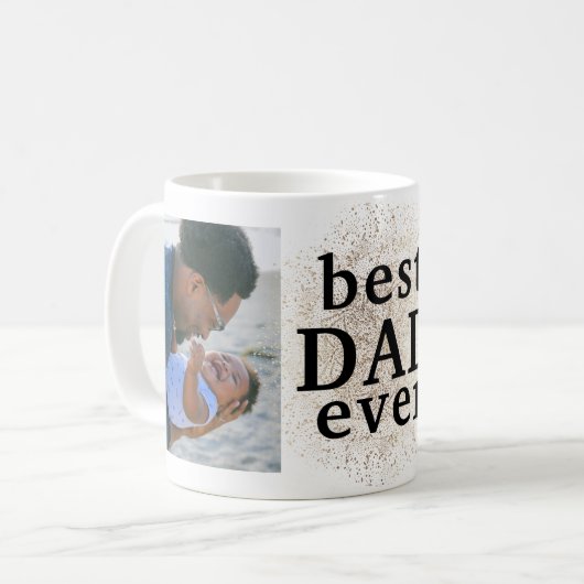 Meilleur DAD Ever Gold Custom Multi Photo Mug (Devant gauche)