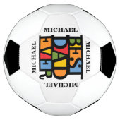 MEILLEUR DAD JAMAIS nom personnalisé ballon de foo (Tourné)