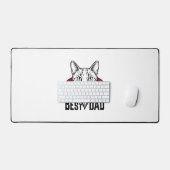 Meilleur design de gravure vintage de chat vampire (Clavier et souris)