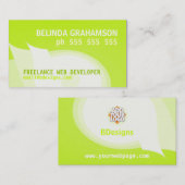 Meilleur design Lime Green + Carte de visite blanc (Devant / Derrière)