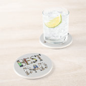 Meilleur Dessous de verre de texte de sport papa (Côté)