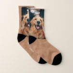 MEILLEUR DOG PAPA DES CHAUSSETTES<br><div class="desc">BEST DOG DAD EVER A fun pair of dog Dad socks,  custom dog photo socks You can edit or remove photo filtre and text. Scale,  move,  and center the picture. For better result use a picture with centered name object ¨ and margin background. For self help https://www.zazzle.com/live/categories/design help .</div>