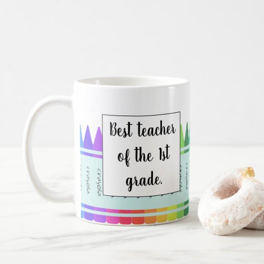 Meilleur enseignant 1ère classe Mug (Avec donut)