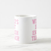 Meilleur Enseignant Anglais Cadeau Mug Pink (Centre)