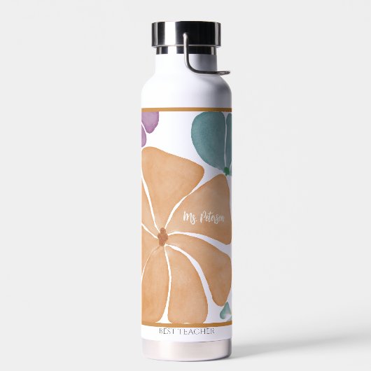 Meilleur enseignant Aquarelle moderne Bouteille d' (Gauche)