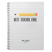 Meilleur Enseignant Au Crayon | Carnet du journal (Devant)