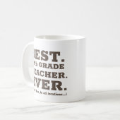 Meilleur Enseignant de 5e année Jamais Café Mug (Devant gauche)