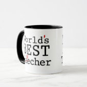 MEILLEUR ENSEIGNANT DU MONDE - tasse (Devant gauche)
