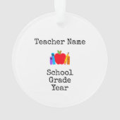 Meilleur Enseignant Ever School Apple Books Pencil (dos)