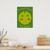 Meilleur enseignant Happy Apple Poster (Cuisine)