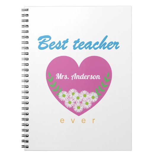 Meilleur enseignant jamais carnet (Devant)