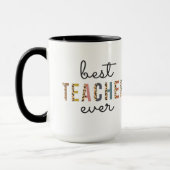 Meilleur enseignant jamais enseignant Mug (Gauche)