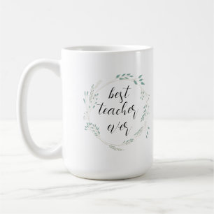 Meilleur Enseignant jamais Floral Aquarelle Mug