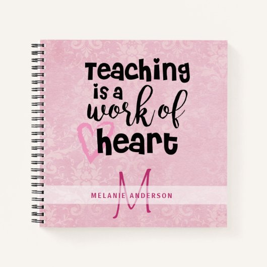 MEILLEUR ENSEIGNANT JAMAIS Monogram Journal Merci (Devant)