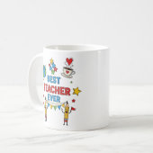 Meilleur enseignant jamais Mug couleur croquis Icô (Devant gauche)