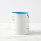 Meilleur Enseignant Jamais Mugs Résultat du moteur (Centre)