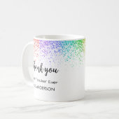 Meilleur enseignant jamais Parties scintillant Mug (Devant gauche)