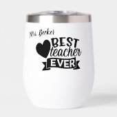 Meilleur enseignant jamais personnalisé noir (Avant)