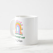 Meilleur enseignant jamais Rainbow Mug (Devant gauche)