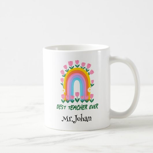Meilleur enseignant jamais Rainbow Mug (Droite)