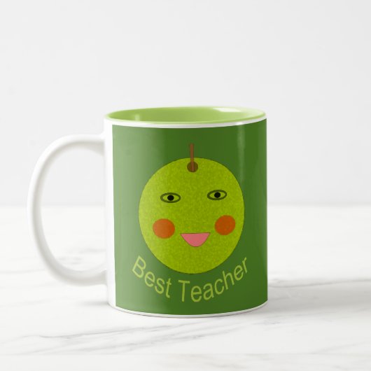 Meilleur enseignant Joyeux Apple Mug (Gauche)