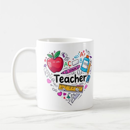 Meilleur Enseignant Mug | Fin d'Année Enseignant (Gauche)