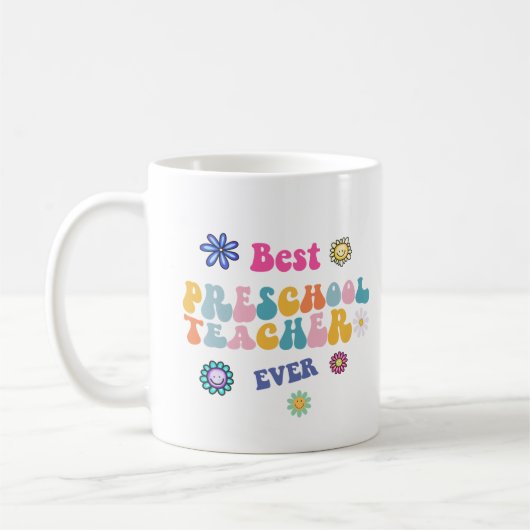 Meilleur Enseignant Préscolaire jamais Mug (Gauche)