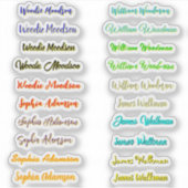 Meilleur ensemble de 20, Stickers de nom transpare (Devant)