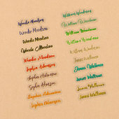 Meilleur ensemble de 20, Stickers de nom transpare