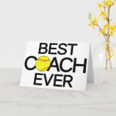 Meilleur entraîneur Ever Softball Coach Carte de v (Fleur jaune)
