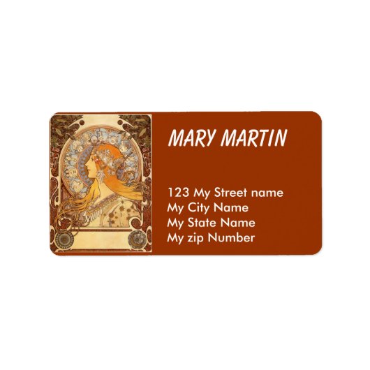 Meilleur Étiquette de adresse vintage, (Devant)