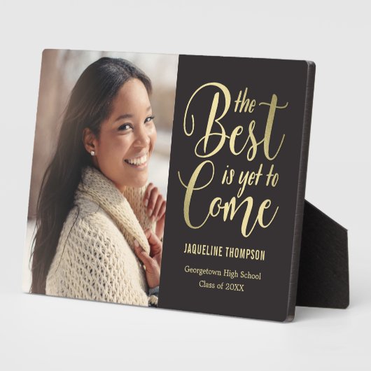 Meilleur Futur ÉDITABLE Plaque de graduation COULE (Côté)