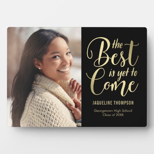Meilleur Futur ÉDITABLE Plaque de graduation COULE (Devant)
