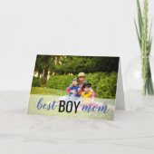 Meilleur garçon Maman Photo Carte de la fête des m (Devant)