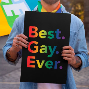 Meilleur Gay Ever Affiche du drapeau arc-en-ciel