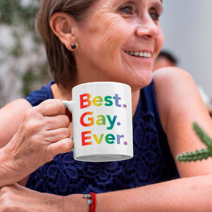 Meilleur Gay Ever Drapeau Arc-en-ciel LGBT Mug