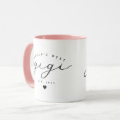 Meilleur Gigi Cute Calligraphy Café Mug du monde (Devant gauche)