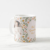 Meilleur grand-mère jamais Floral Photo Mug Spring (Devant gauche)