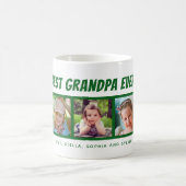 Meilleur grand-père de 3 photos de café Mug (Centre)