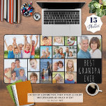 Meilleur grand-père Ever 15 photo Collage personna<br><div class="desc">Pour le BEST GRANDPA EVER, créez un tapis de bureau photo en utilisant ce modèle de collage photo unique facile à télécharger avec 15 images de différentes formes et tailles et un titre modifiable à remplacer par son surnom de grand-père dans votre choix de texte et de couleurs arrière -...</div>