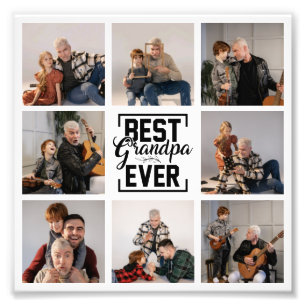 Meilleur Grand-Père Ever 8 Photo Collage Imprimer