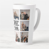 Meilleur Grand-Père Ever 8 Photo Collage Latte Mug (Angle droit)