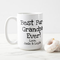 meilleur grand-père fourrure jamais avec tasse de